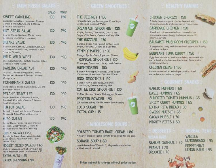 go salads menu