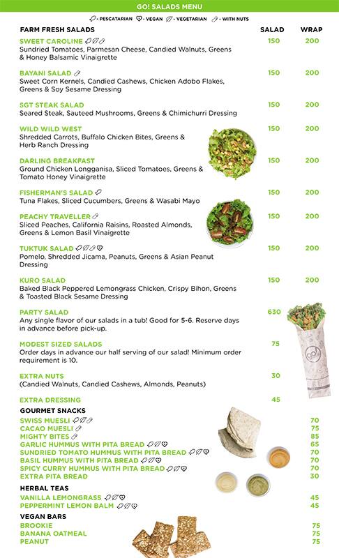 go salads menu