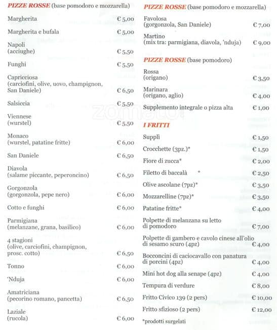 Menu di Miky Pizza 