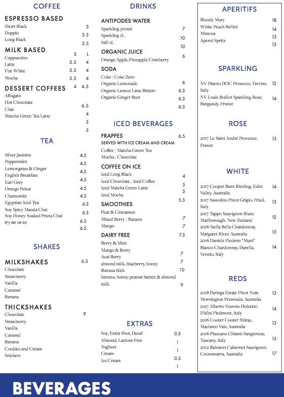 Menu at The Butcher's Block restaurant, Wahroonga, 15 Redleaf Ave