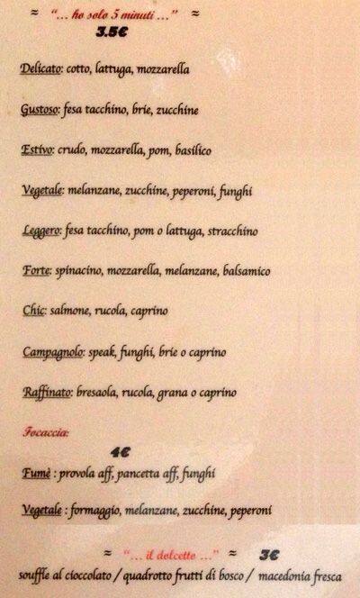 Menu di Borgo della Marchesa 