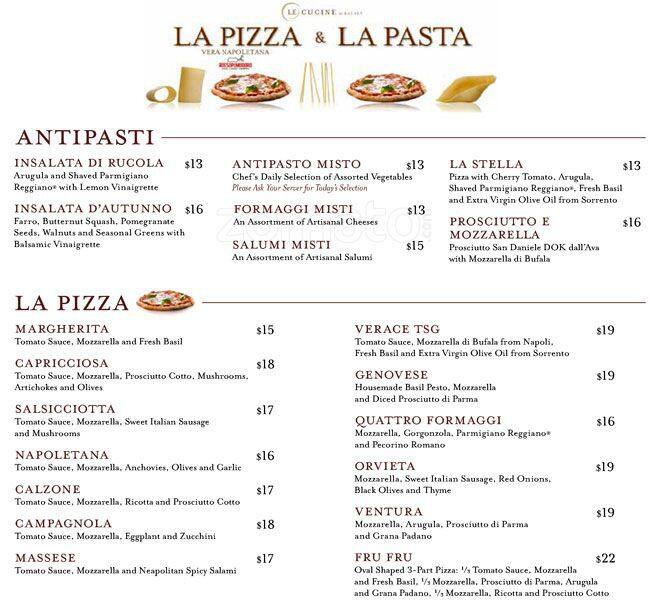 La Pizza & La Pasta Eataly Menu Urbanspoon/Zomato