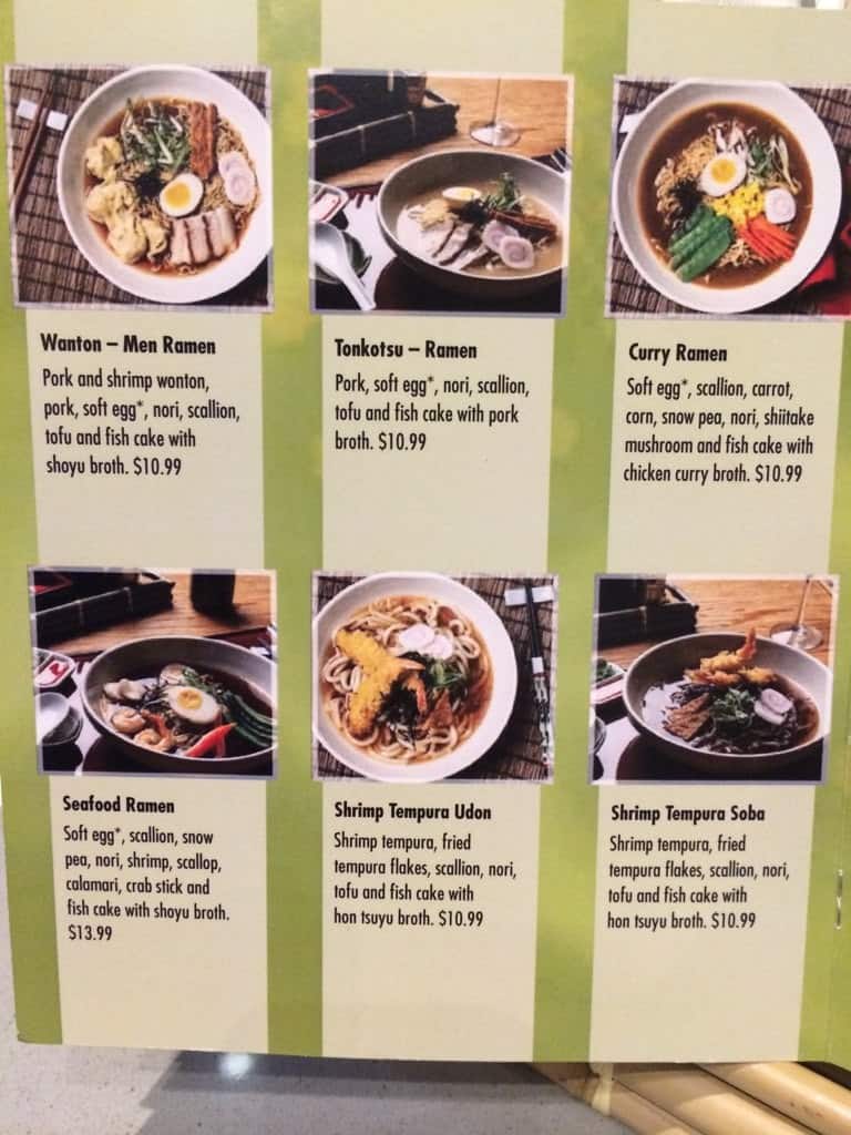 Torii Noodle Bar by Kanki menu