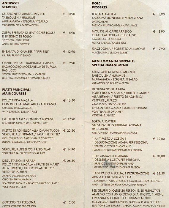 Menu di Al Sablah 