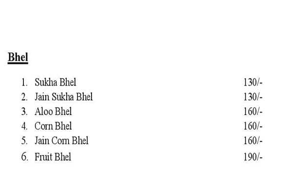 Tea and Conversations menu