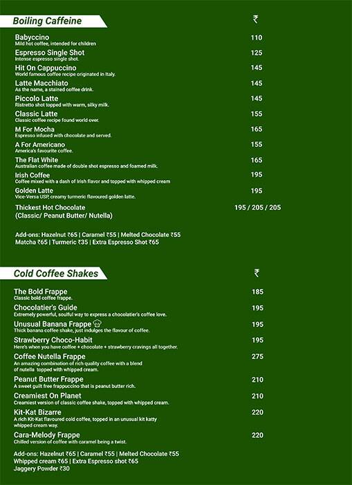 Vice Versa Menu Menu For Vice Versa Shivaji Nagar Pune - 