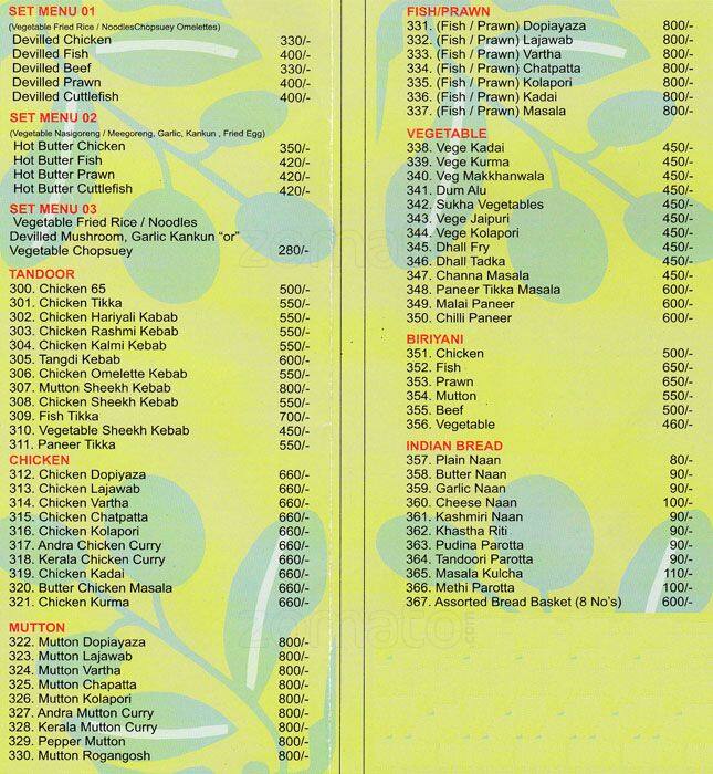 Carta de Olive's