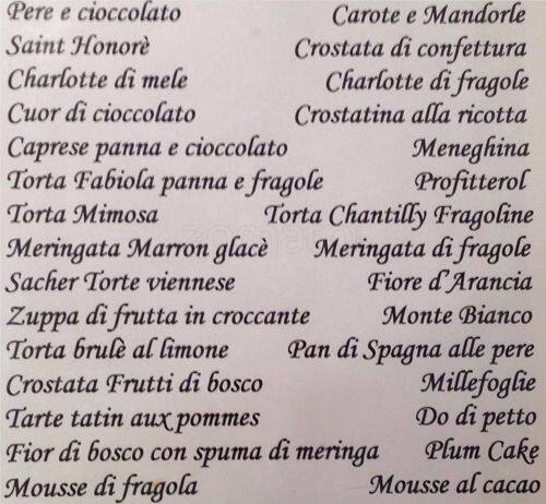 Menu di Ranieri 