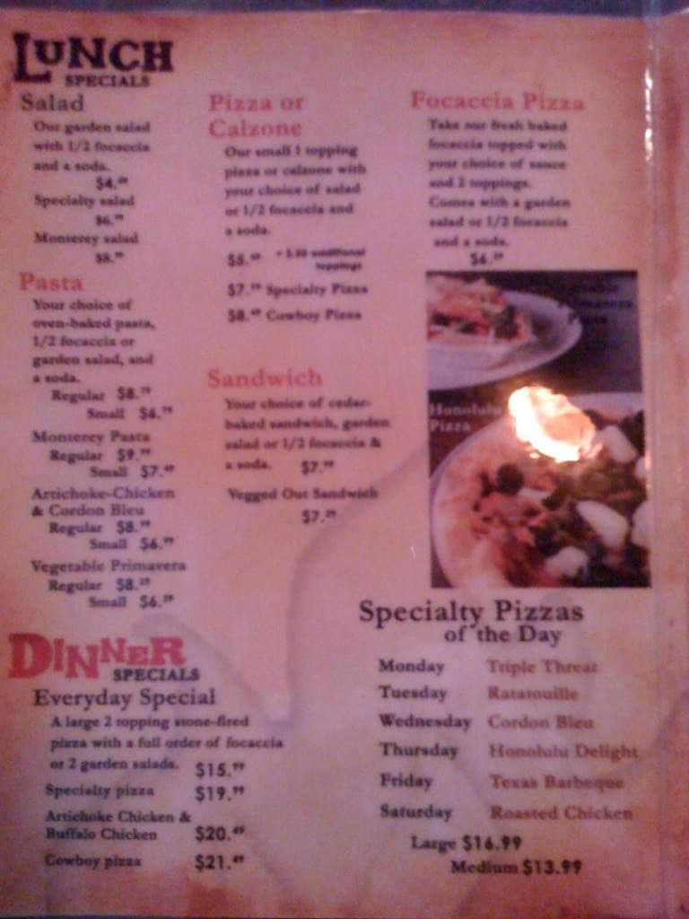 Firehouse Pizzeria Menu, Menu for Firehouse Pizzeria, Centerville, Salt