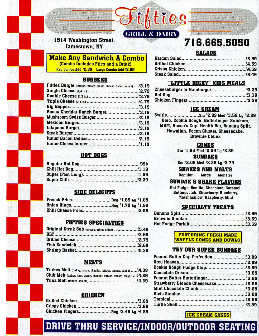 Fifties Grill & Dairy Menu Urbanspoon/Zomato