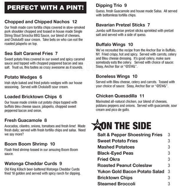 Bricktown Brewery Menu, Menu for Bricktown Brewery, Wichita, Wichita ...