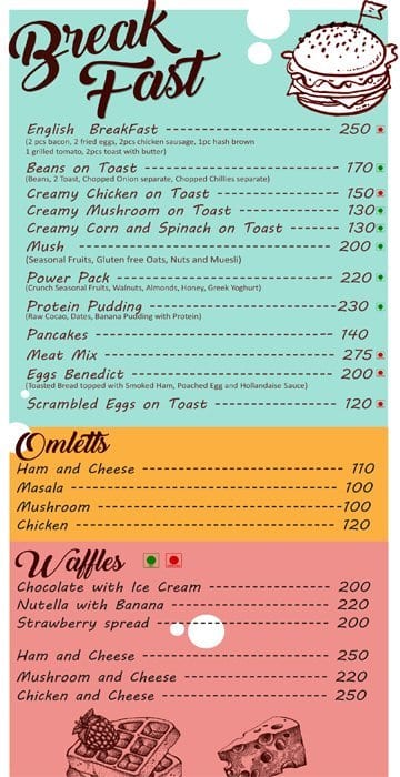 Soul Cafe Menu Menu For Soul Cafe Ballygunge Kolkata