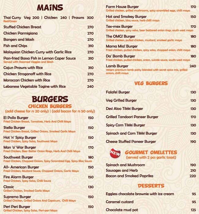 West Coast Grill Menu, Menu for West Coast Grill, Airoli, Navi Mumbai