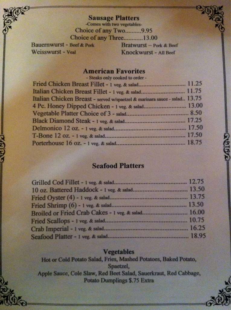 Hofbrauhaus Pub Eatery Menu Menu For Hofbrauhaus Pub Eatery