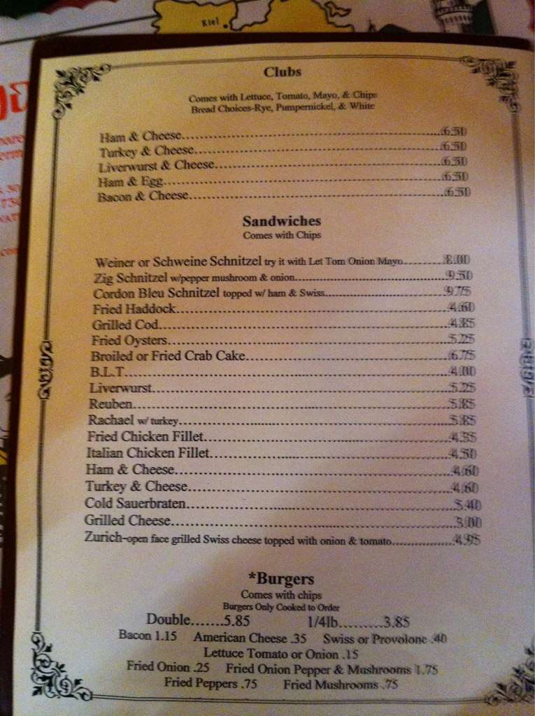 Hofbrauhaus Pub Eatery Menu Menu For Hofbrauhaus Pub Eatery