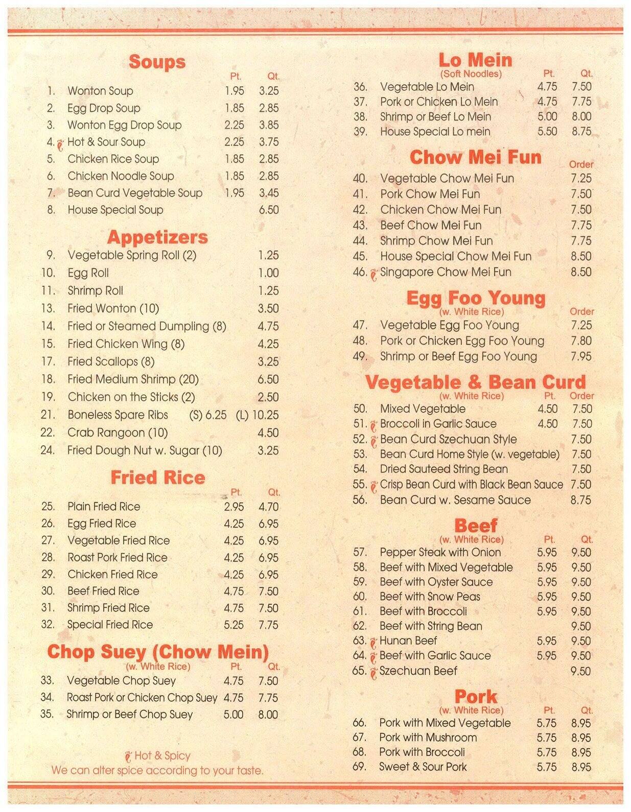 Peking Kitchen Menu Menu For Peking Kitchen Port Huron Port Huron