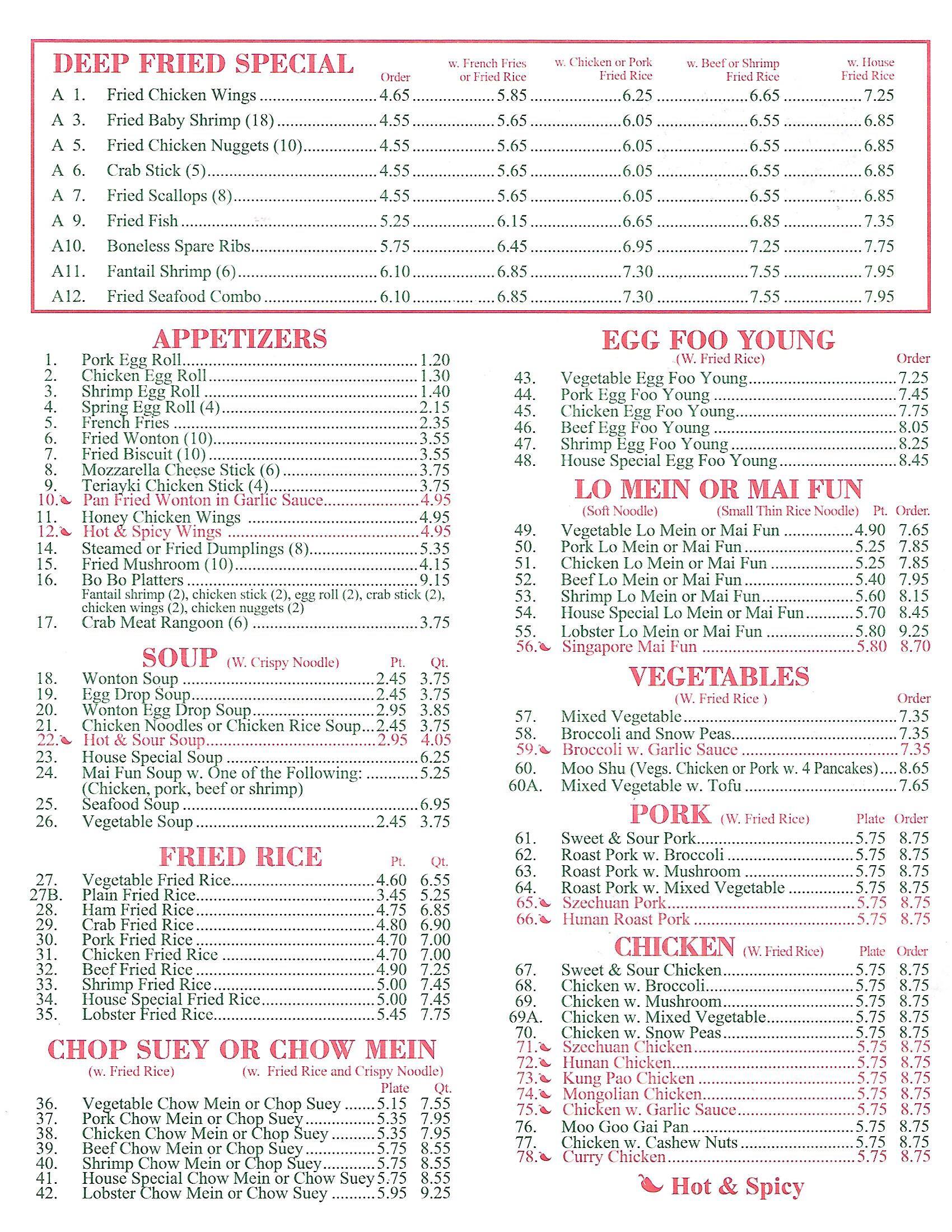 Chinatown Kitchen Menu Menu For Chinatown Kitchen Peoria Peoria