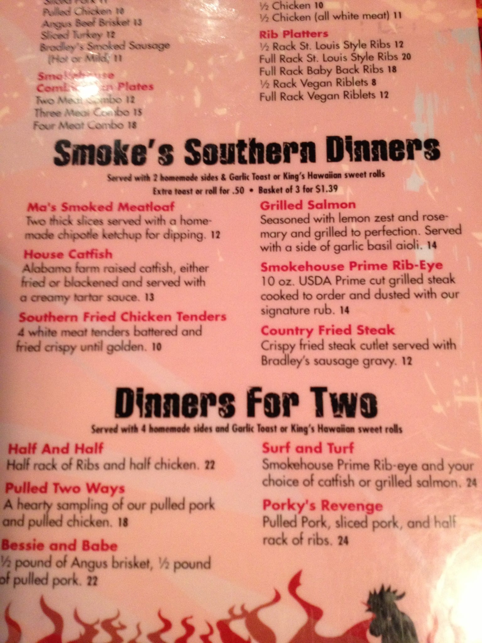 Up In Smoke Pit BarBQ Menu, Menu for Up In Smoke Pit BarBQ
