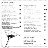 Tiger S Milk Restaurant Bar Menu