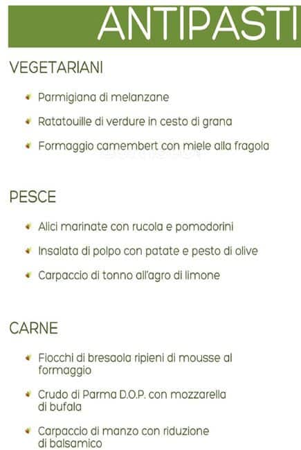 Menu di Bioesseri 