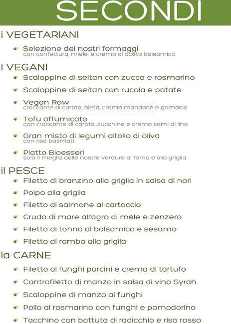 Menu di Bioesseri 
