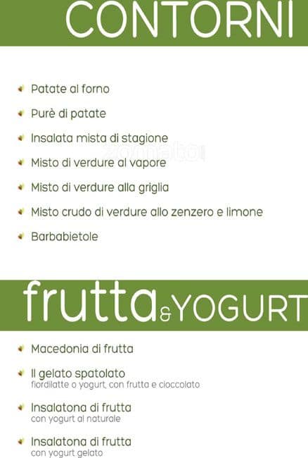 Menu di Bioesseri 