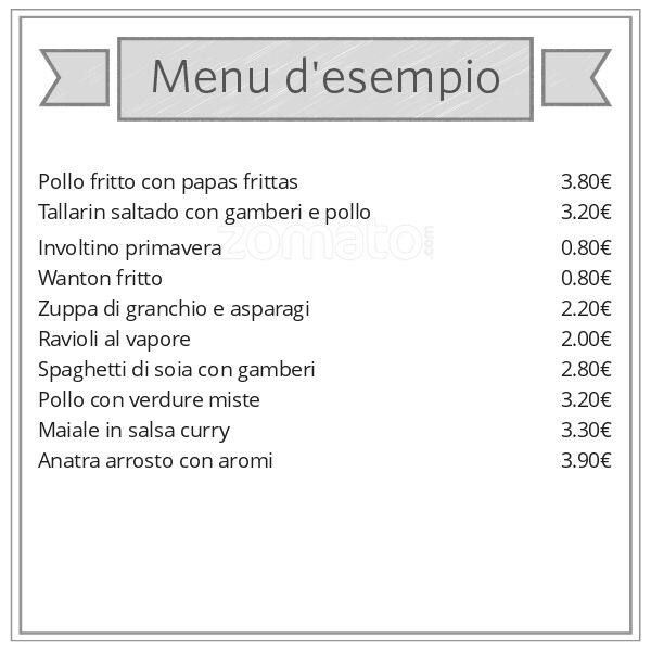 Menu di Trattoria Asia 