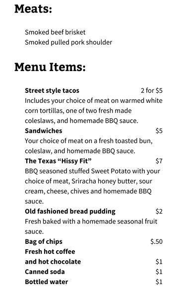 TimLC Productions menu
