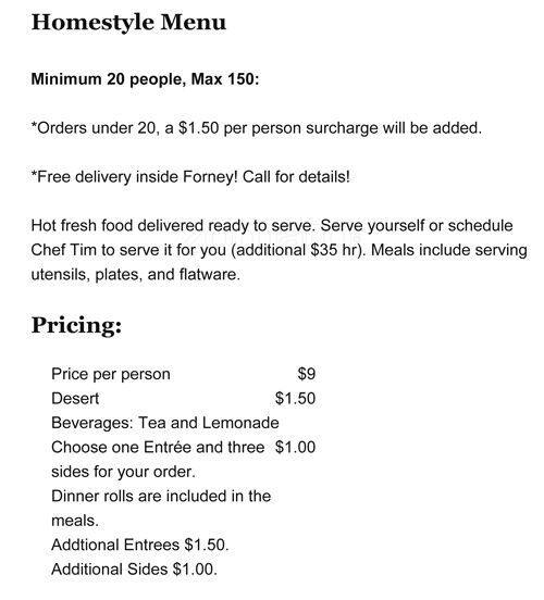 TimLC Productions menu
