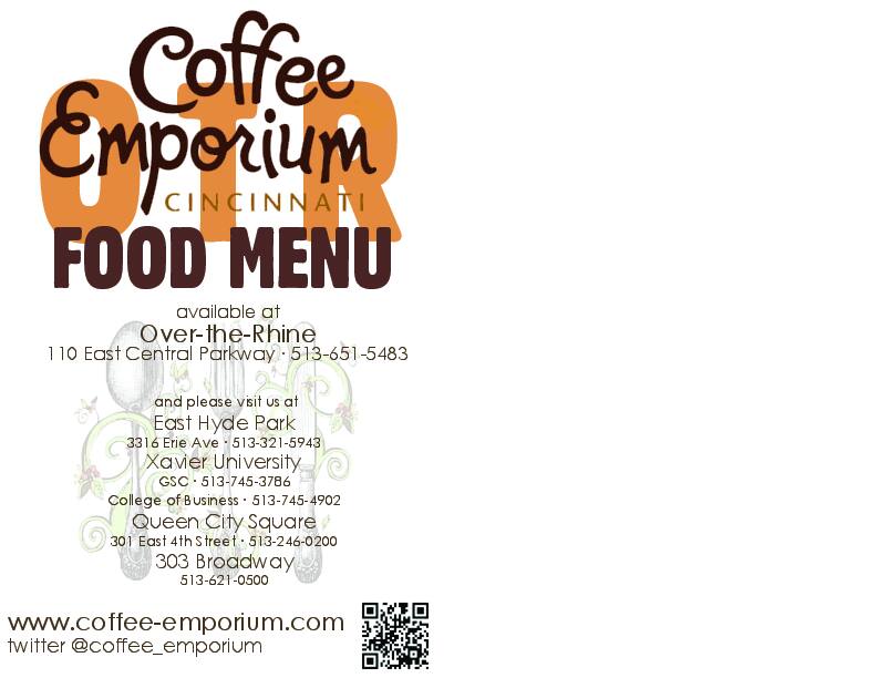 Coffee Emporium Menü, Coffee Emporium, OvertheRhine/Mount Auburn