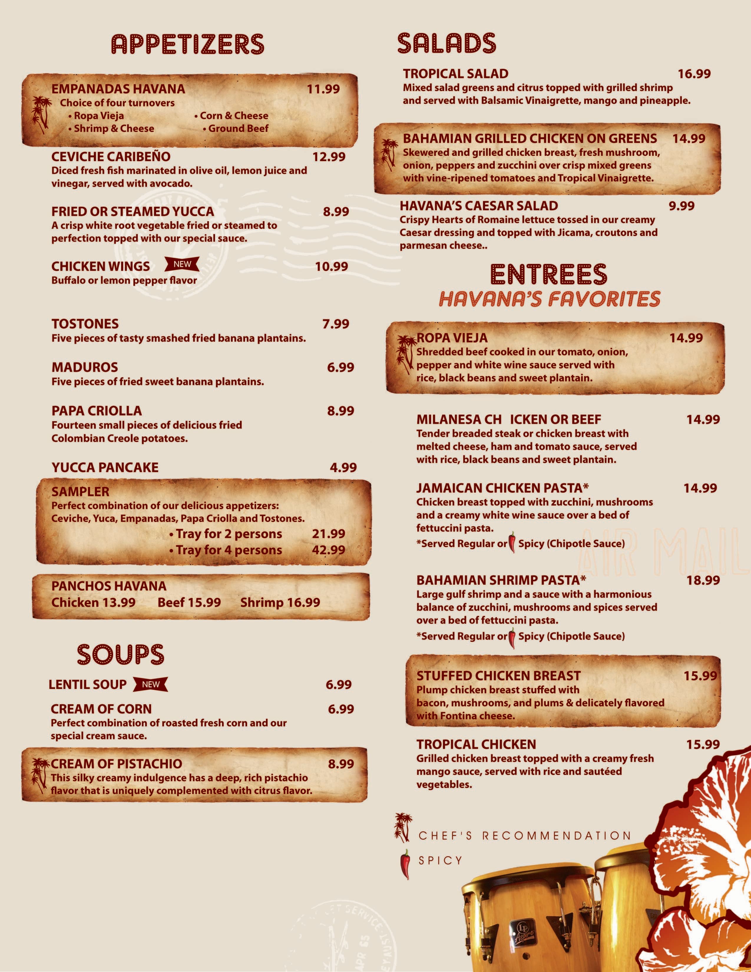 old havana menu