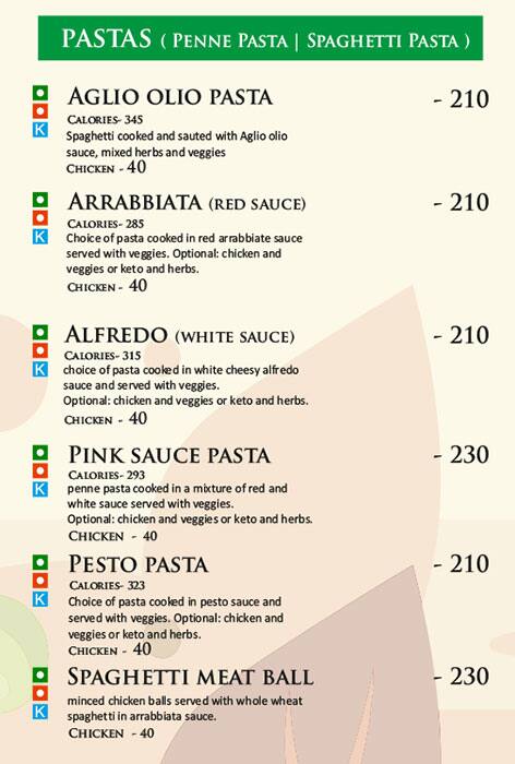 Greens N Leans menu