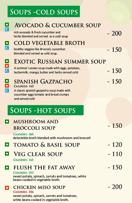 Greens N Leans menu