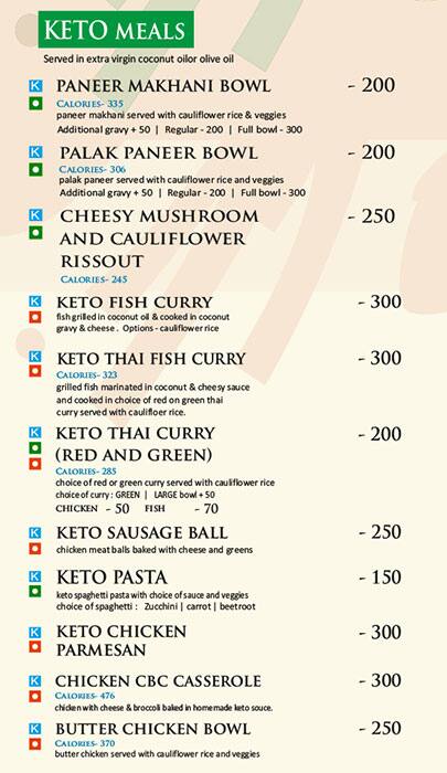 Greens N Leans menu