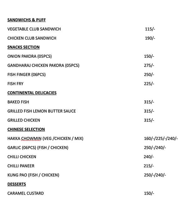 Menu of Coffee House New Town, New Town, Kolkata