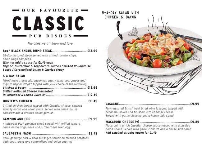 Audley menu