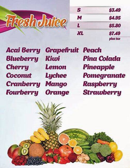 Freshii Menu.pdf Menu at Freshii fast food, Burlington, 777 Guelph Line