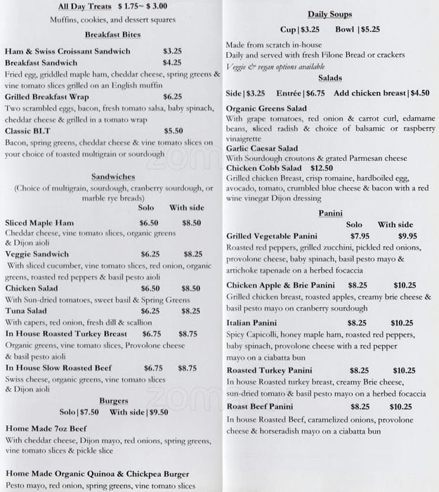Copper Alley Cafe Menu, Menu for Copper Alley Cafe, Lynnmour