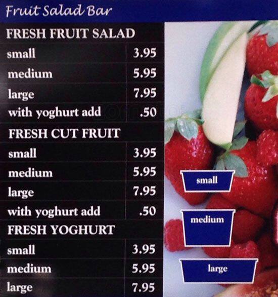 Farm Fresh menu