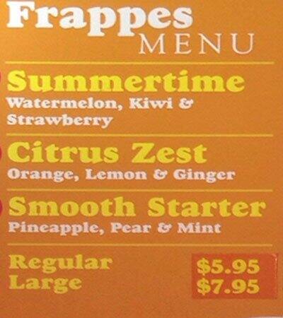 Farm Fresh menu