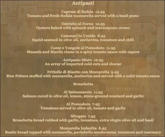 La Rustica Menu, Menu for La Rustica, West Seattle, Seattle