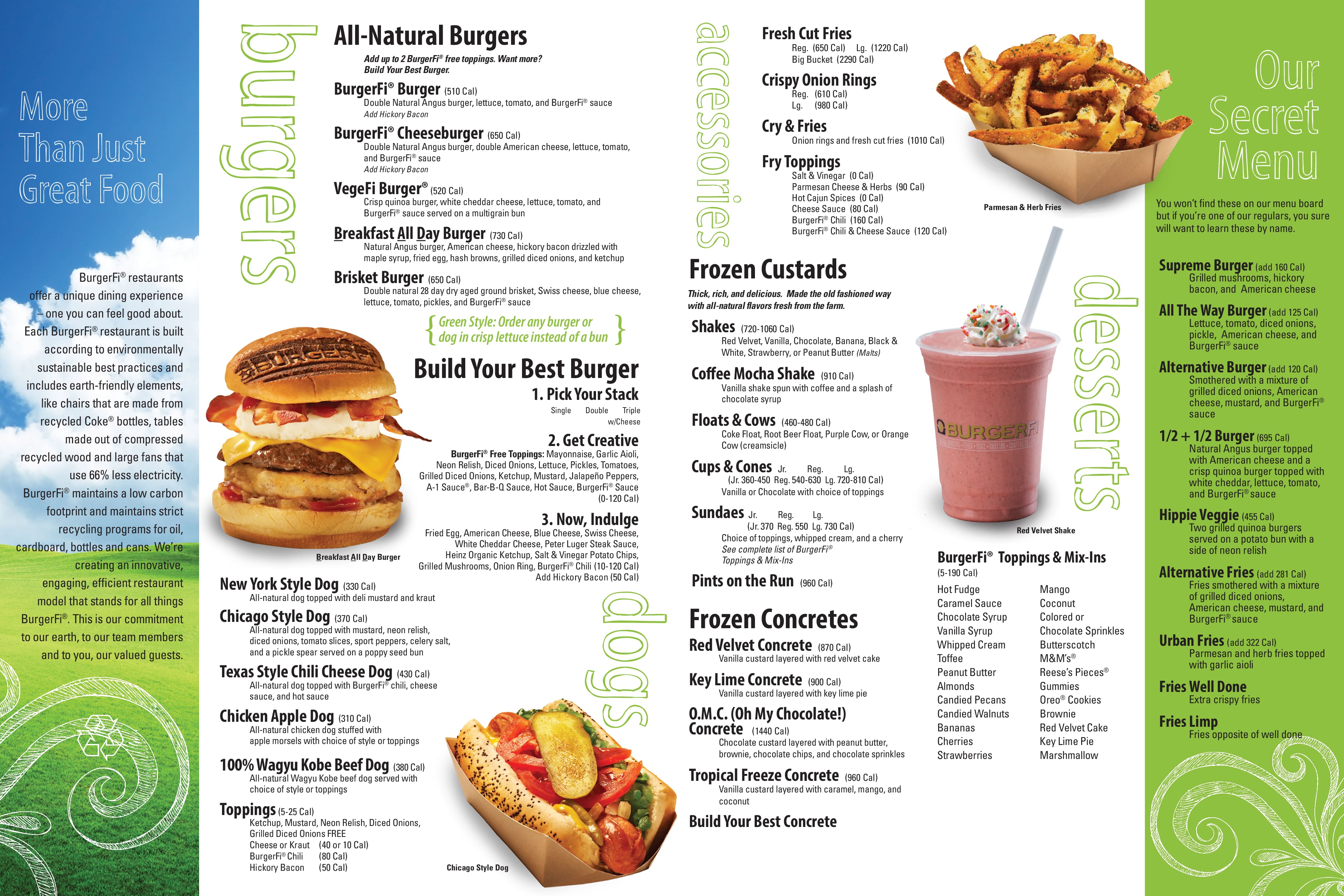 Menu At BurgerFi Pub Bar Silver Spring