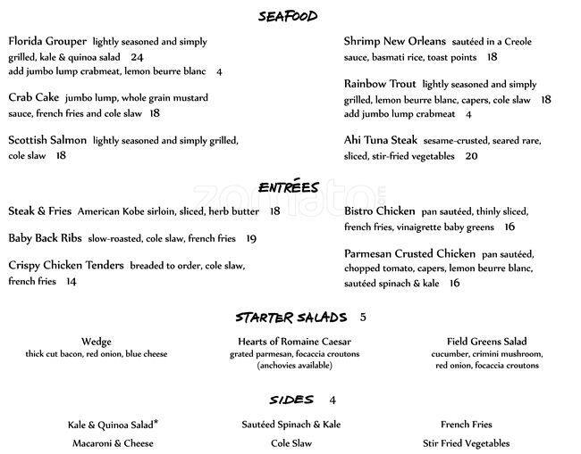 Menu at BrickTop's restaurant, Atlanta, 3280 Peachtree Rd NE #100th