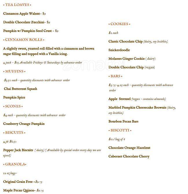 Wildflour GlutenFree Baking Company Menu Urbanspoon/Zomato
