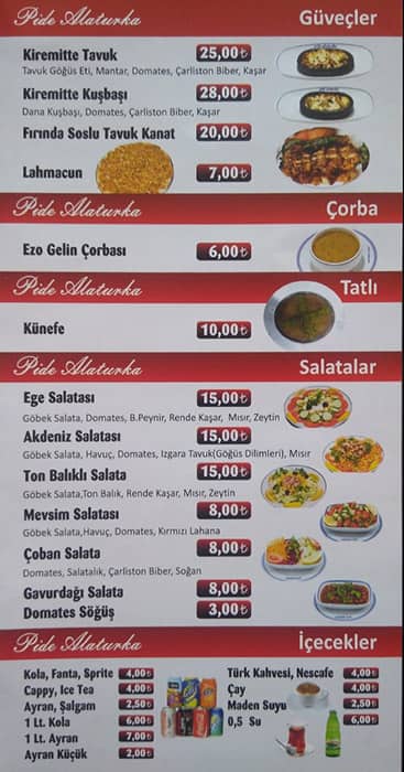 pide ala turka menu menu for pide ala turka gulbag istanbul