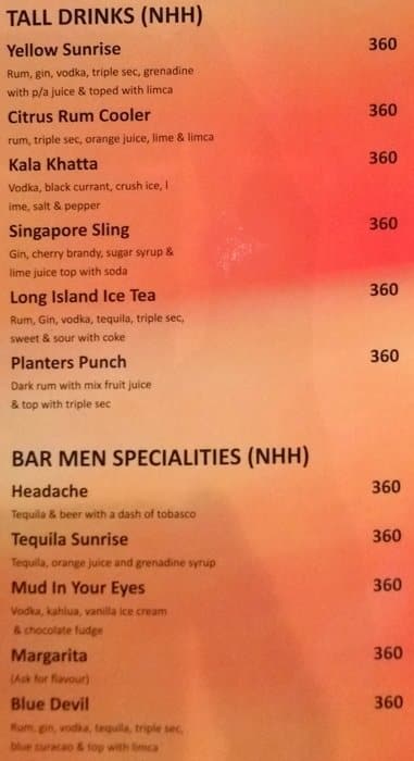 Rhythm Restro-Bar menu