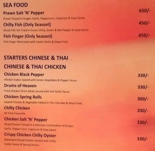 Rhythm Restro-Bar menu