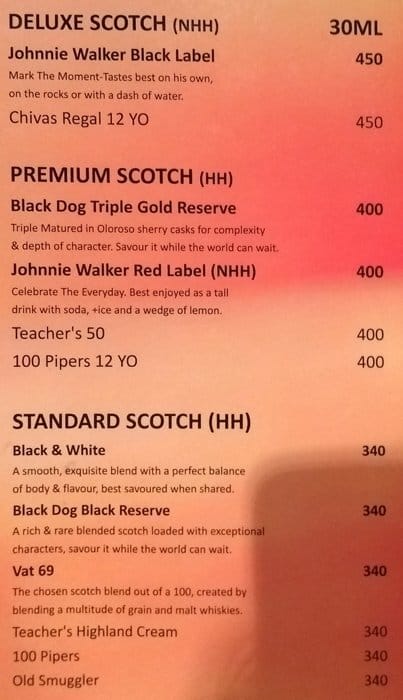 Rhythm Restro-Bar menu