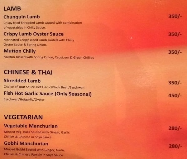 Rhythm Restro-Bar menu