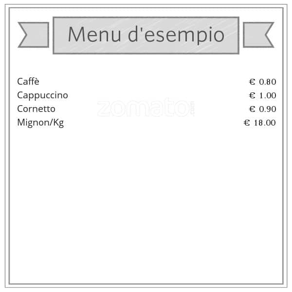 Menu di Caffè e Dolcezze 